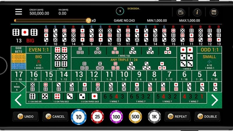 Sicbo trò chơi cá cược thưởng lớn